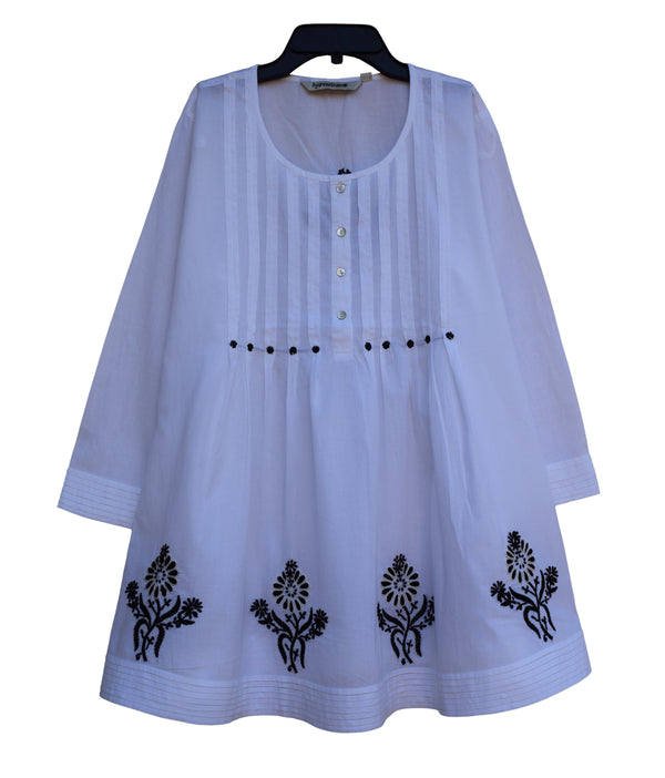 AHANA Pure Cotton Hans Embroidered Tunic Top Kurti