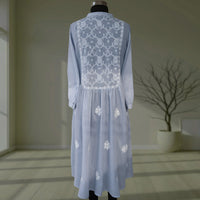 BODHI Hand Embroidered Pure Cotton Long Dress