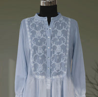 BODHI Hand Embroidered Pure Cotton Long Dress