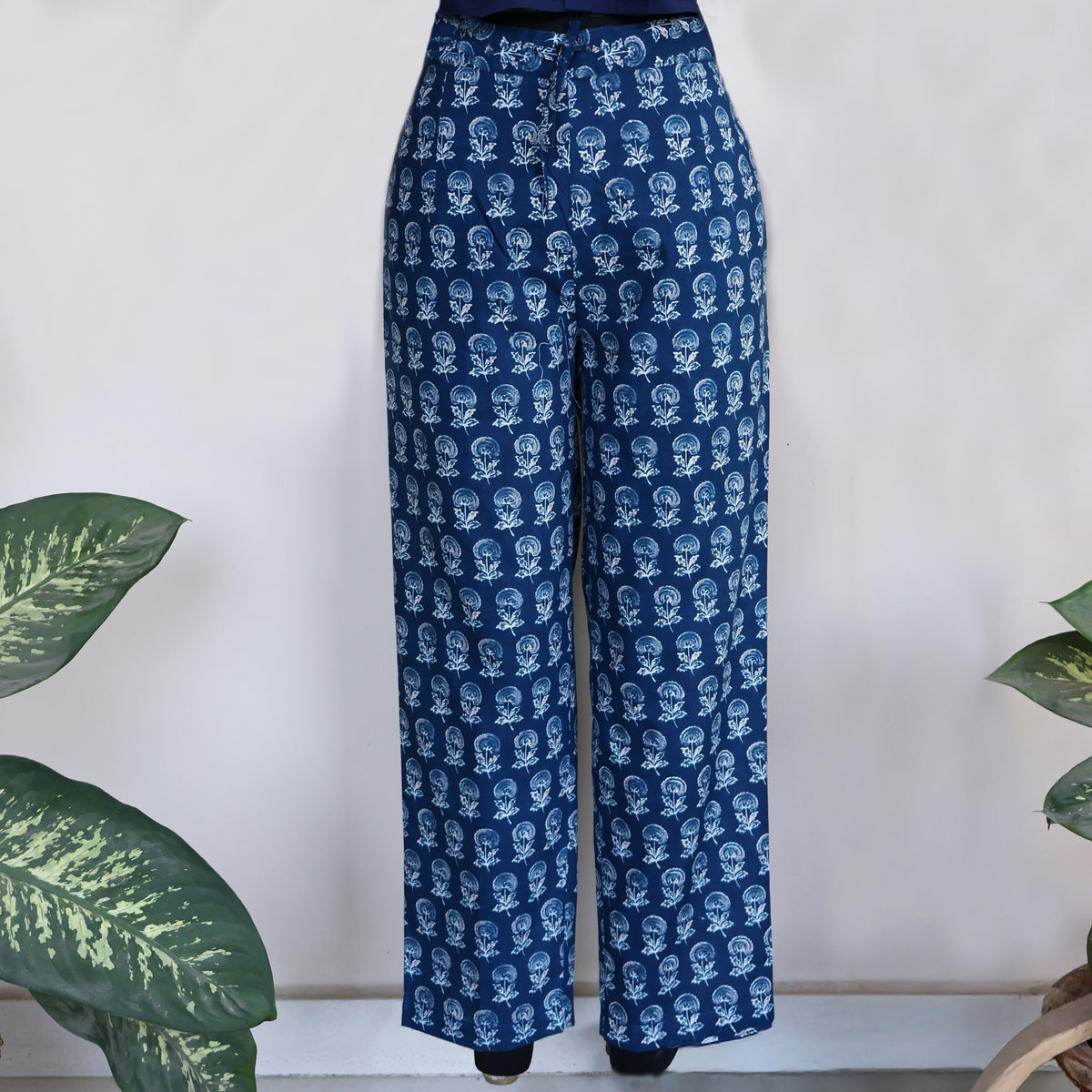 CHITRA Women's Cotton Relaxed Printed Embroidered Pants: Customizable