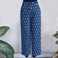 CHITRA Women's Cotton Relaxed Printed Embroidered Pants: Customizable