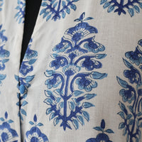 DEVIKA Block Print Pure Cotton Women Long Flared Dress
