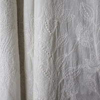 DEVINA Hand Embroidered Pure Cotton Women Long Flared Tunic Dress