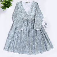 Hiral Pure Soft Cotton Printed Overlap Summer Dress