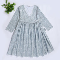 Hiral Pure Soft Cotton Printed Overlap Summer Dress