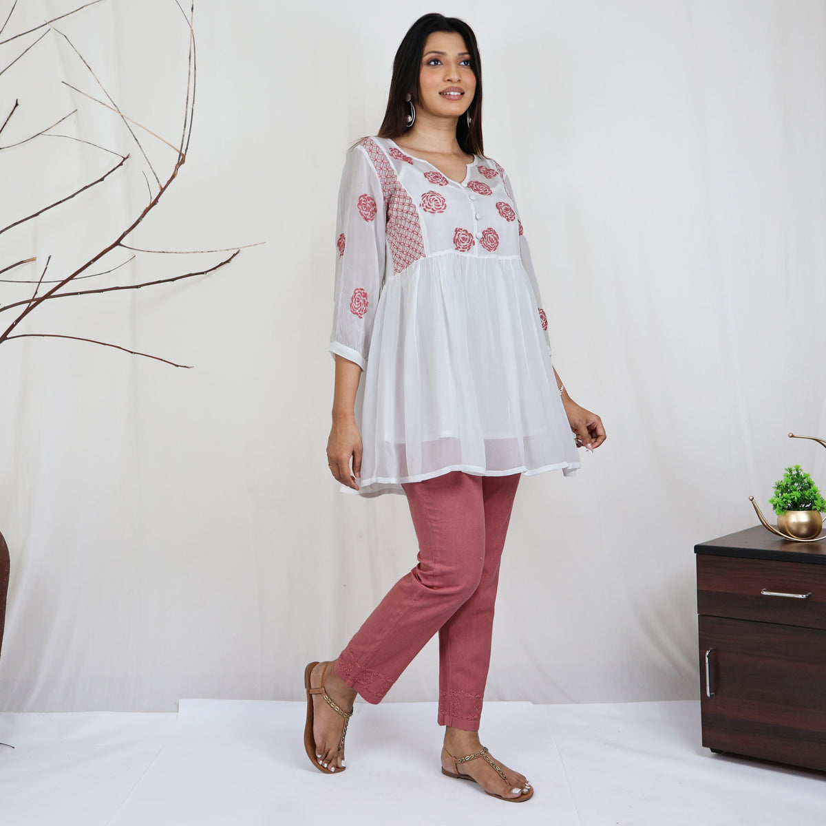 Meghna Georgette Hand Embroidered Tunic