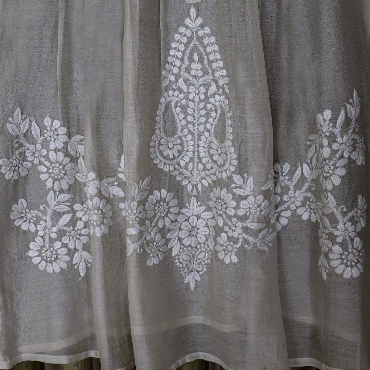 NIMI Chanderi Silk Cotton Hand Embroidered Tunic Dress: Made to Order/Customizable