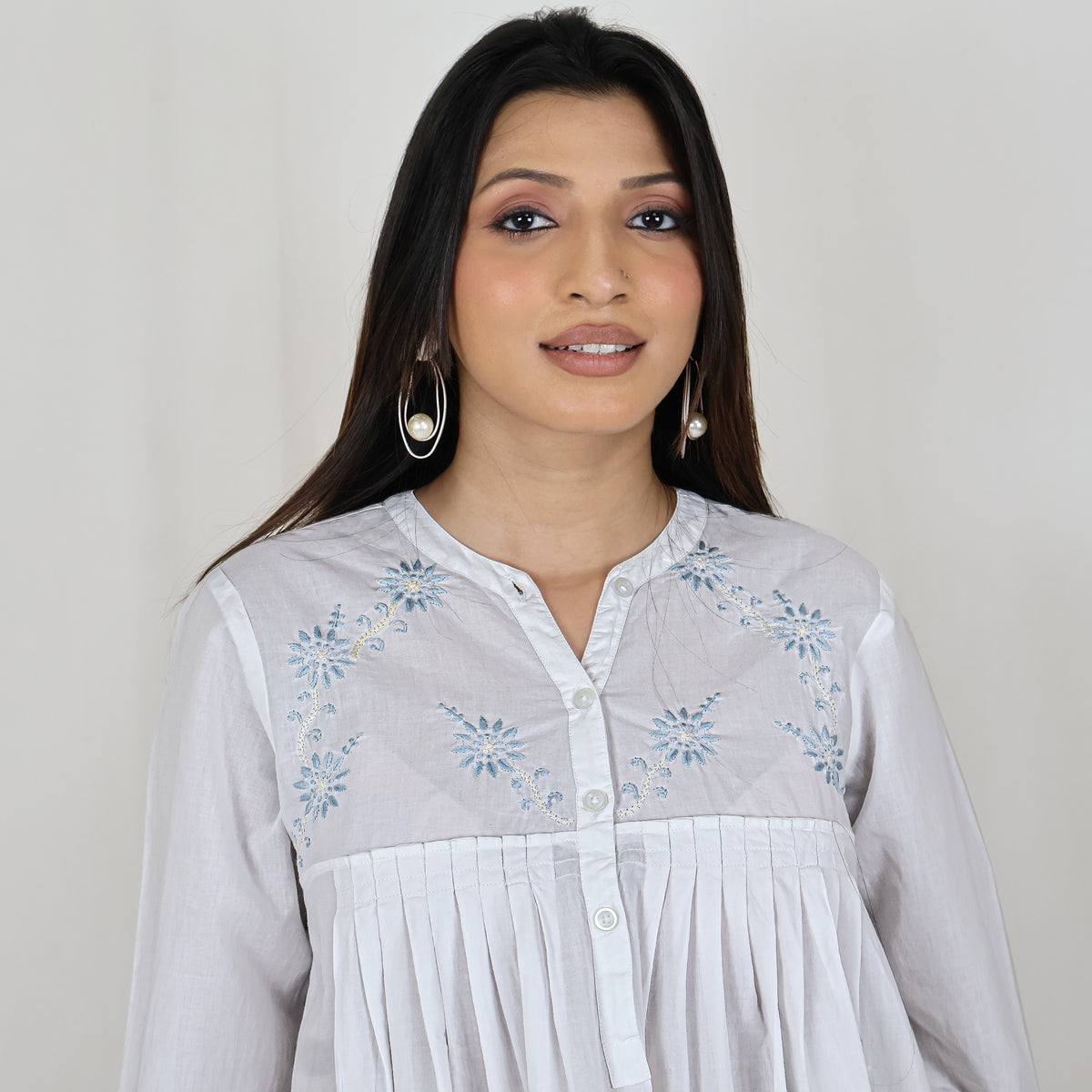 SIMI Pure Cotton Hand Embroidered Tunic Dress