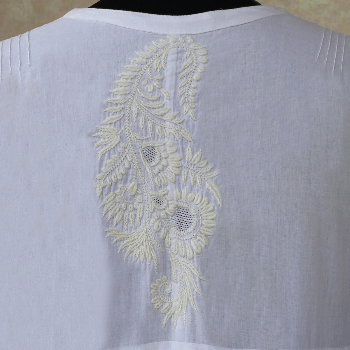 BAANI Cotton Hand Embroidered Long Dress, Kurta: Made to Order/Customizable