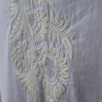 BAANI Cotton Hand Embroidered Long Dress, Kurta: Made to Order/Customizable