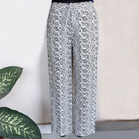 CHITRA Women's Cotton Relaxed Printed Embroidered Pants: Customizable