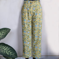 CHITRA Women's Cotton Relaxed Printed Embroidered Pants: Customizable