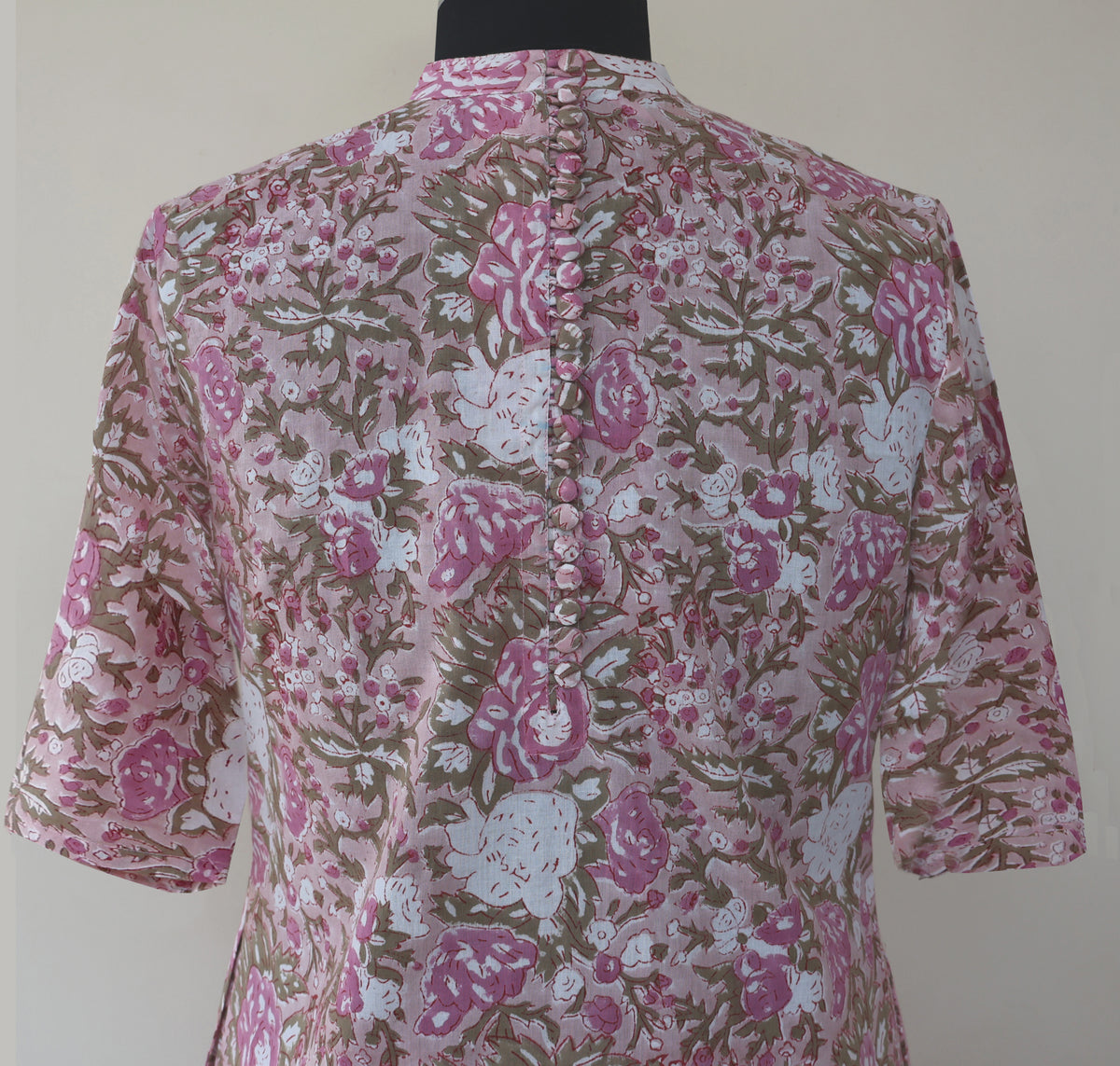 SHIKHA Block Print Pure Cotton Women Long Slim Look Kurta Dress