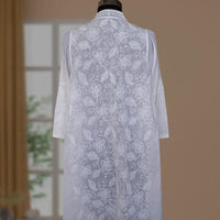 VEDIKA Hand Embroidered Pure Cotton Long Dress Kurta with optional Pants