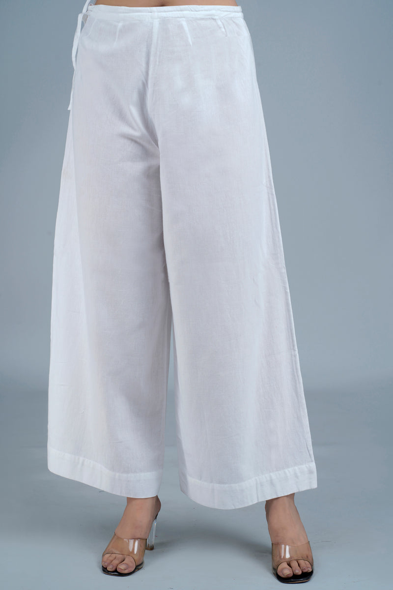 TULYA Women's Pure Cotton Wide Pants: Made to Order and