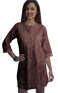 BIBA Hand Embroidered Cotton Tunic (Plus Sizes)