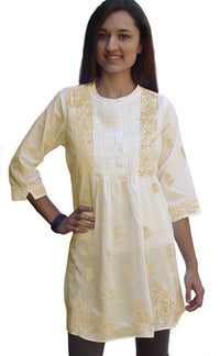 BIBA Hand Embroidered Cotton Tunic (Plus Sizes)