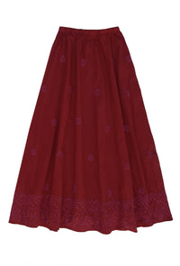 ILA Pure Cotton Hand Embroidered Skirt