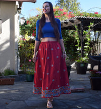 ILA Pure Cotton Hand Embroidered Skirt