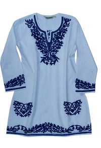 KUMI Embroidered Pure Cotton Tunic, Top, Kurti