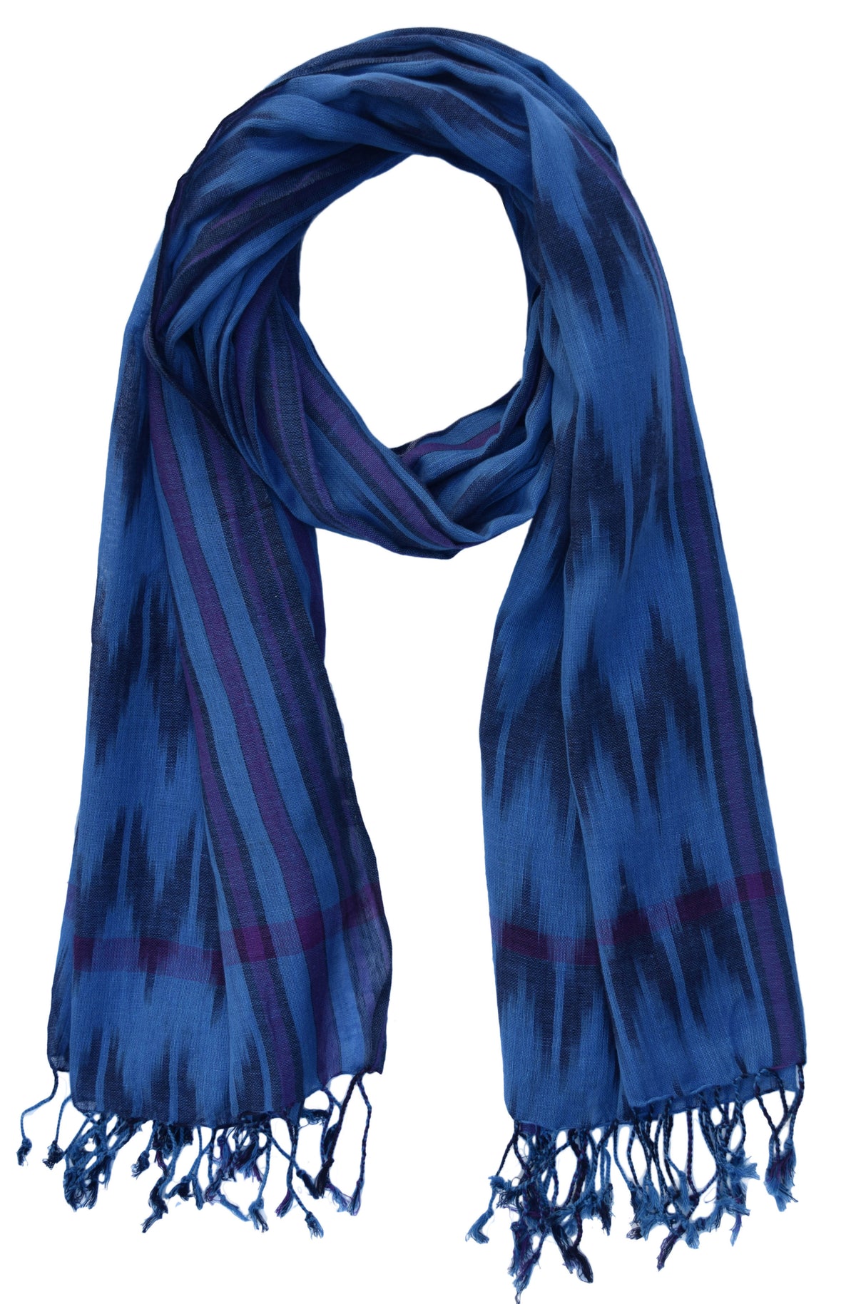 Handloom Woven Pure Cotton Ikat Scarves