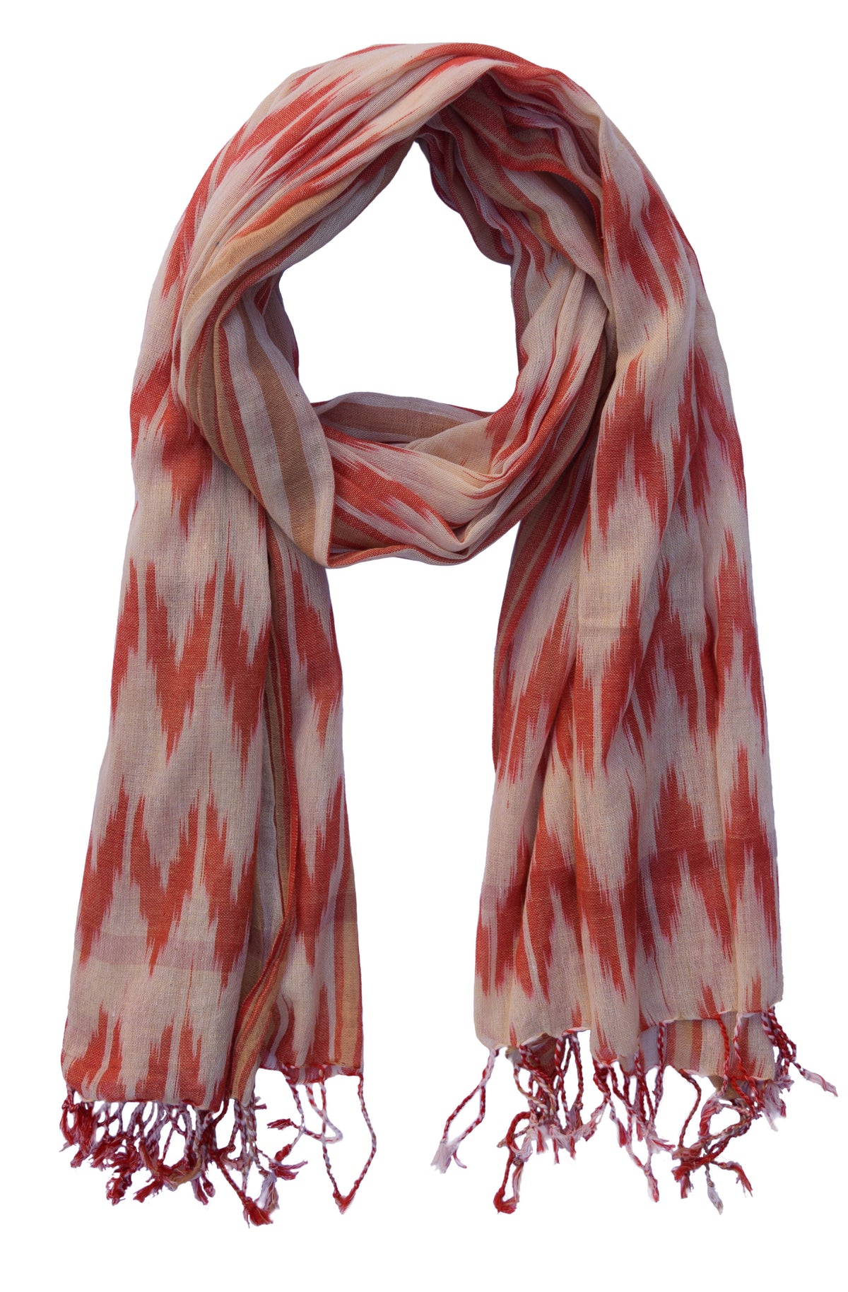 Handloom Woven Pure Cotton Ikat Scarves