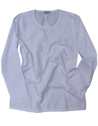 Eri Hand Embroidered Pure Cotton Short Tunic Top