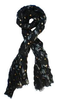 Crinkled Pure Silk Tie Dye Scarf