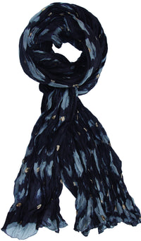 Crinkled Pure Silk Tie Dye Scarf