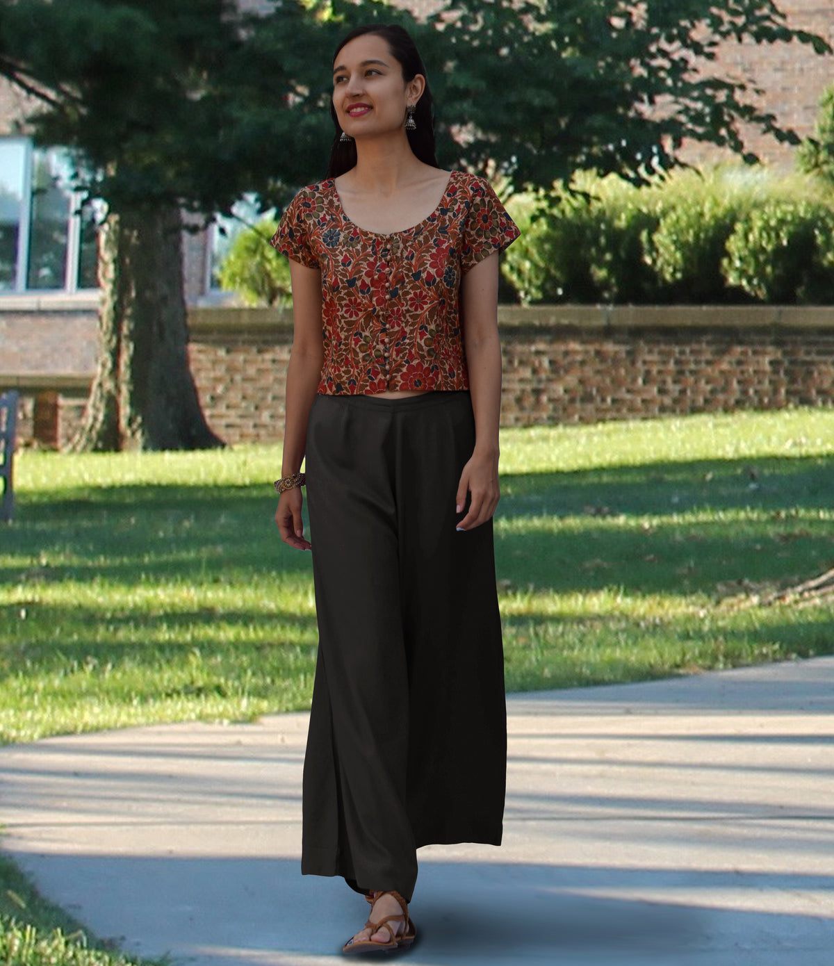 Elora Wide Legged Flared Rayon Summer Pants: Made to Order/Customizable