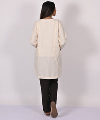 ANITA Linen-Cotton Hand Embroidered Tunic Dress: Made to Order/Customizable