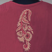 BAANI Cotton Hand Embroidered Long Dress, Kurta: Made to Order/Customizable
