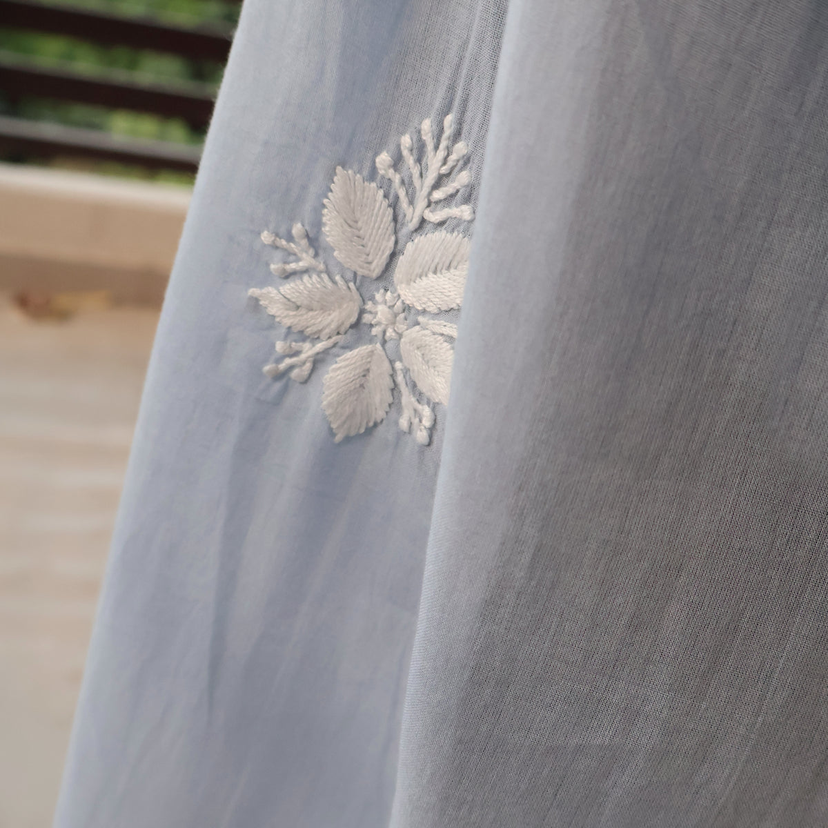 BODHI Hand Embroidered Pure Cotton Long Dress