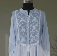 BODHI Hand Embroidered Pure Cotton Long Dress