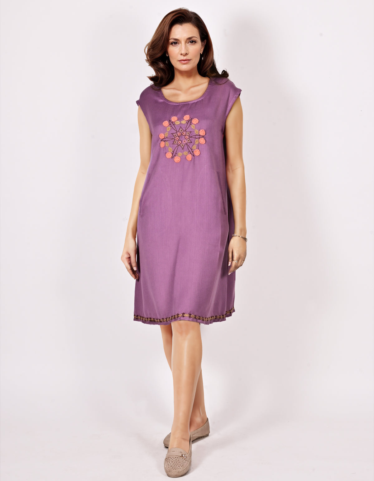 CHARU Pure Cotton Hand Embroidered Dress: Customizable