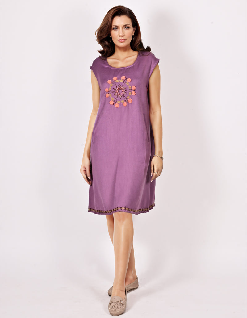 CHARU Pure Cotton Hand Embroidered Dress: Customizable