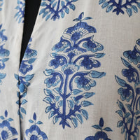 DEVIKA Block Print Pure Cotton Women Long Flared Dress