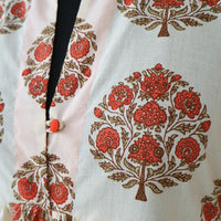 DEVIKA Block Print Pure Cotton Women Long Flared Dress