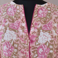 DHANIKA Block Print Pure Cotton Women Long Flared Dress