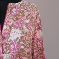 DHANIKA Block Print Pure Cotton Women Long Flared Dress