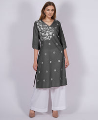 GODAVARI Pure Cotton Hand Embroidered Tie Dye Tunic Dress Kurta: Made to Order/Customizable