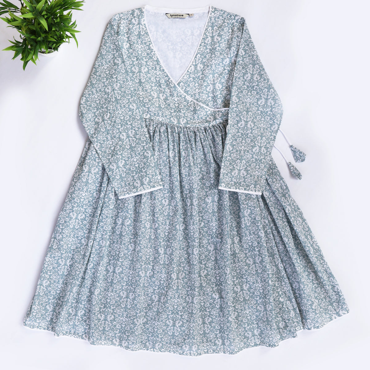 Hiral Pure Soft Cotton Printed Overlap Summer Dress