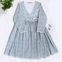 Hiral Pure Soft Cotton Printed Overlap Summer Dress