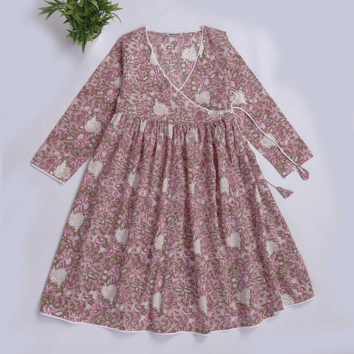 Hiral Pure Soft Cotton Printed Overlap Summer Dress