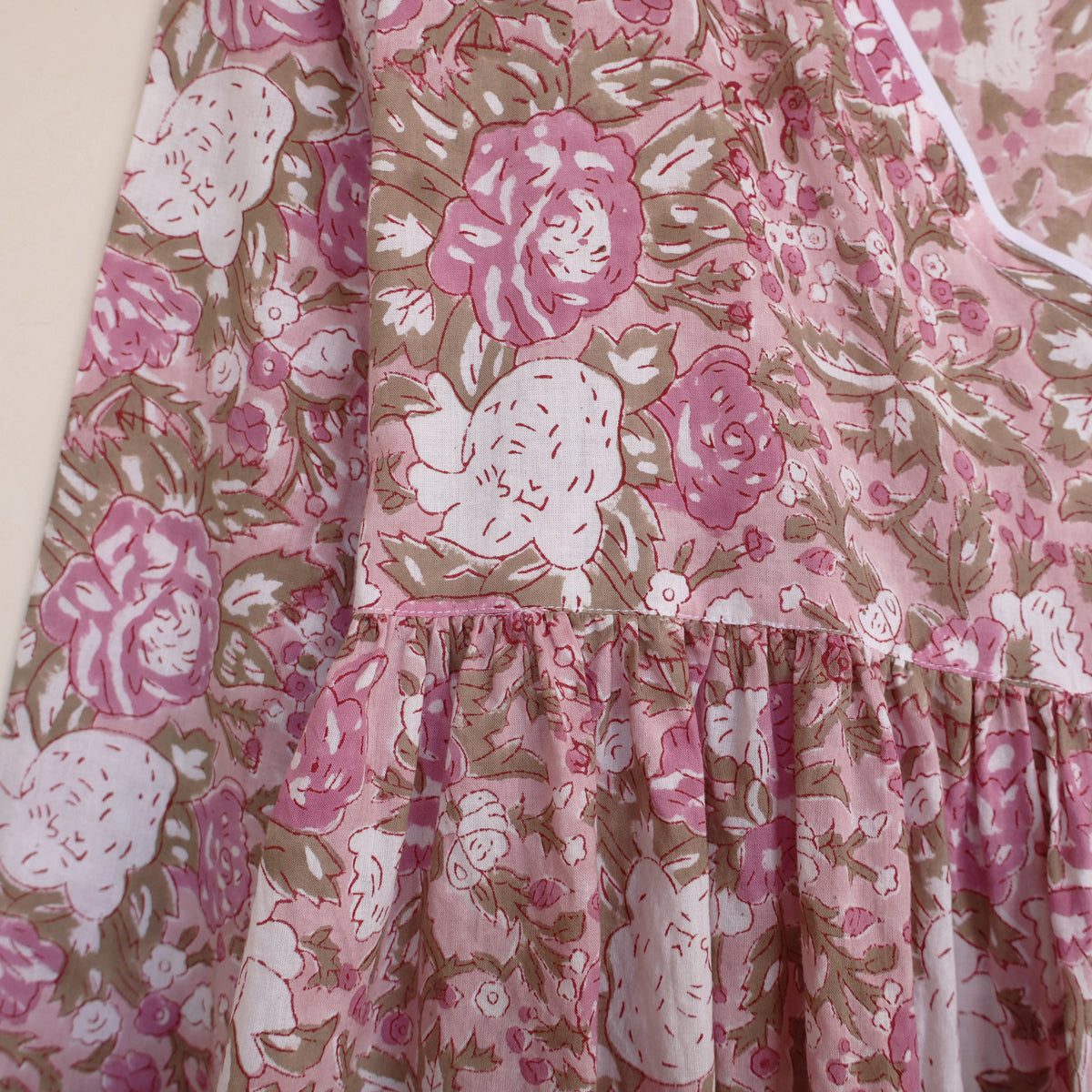 Hiral Pure Soft Cotton Printed Overlap Summer Dress