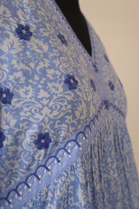 VRISHTI Pure Cotton Block Print, Red Long Dress Kurta