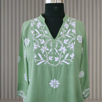 JAIE Pure Cotton Hand Embroidered Tunic Top Kurta