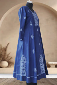 KRISHNA Cotton Hand Embroidered Tunic Kurta Dress; Made to Order/Customizable: