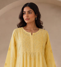 MANIKA Cotton Hand Embroidered Tunic Kurta Dress; Made to Order/Customizable