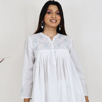 SIMI Pure Cotton Hand Embroidered Tunic Dress